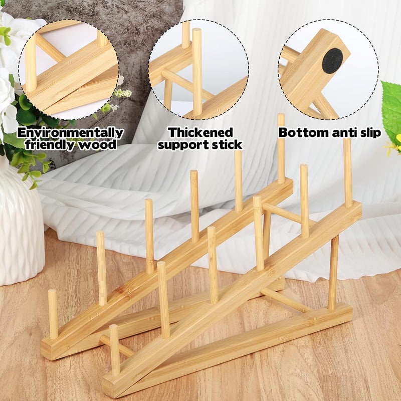 Rainmae 2 Pack Small Art Drying Rack Art Storage Rack, Wood Kids Bookshelf for Display, 5 Layers Paint Display Rack Storage Stand, Artsork Storage Organizer for Painting Canvas, Children Book Rack - Image 3